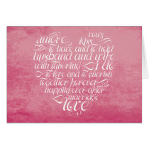 Heart Wedding Congratulations cards