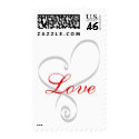 Heart Wedding Love Postage Stamp by White_Wedding Heart Wedding Love Postage Stamp