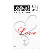 Heart Wedding Love Postage Stamp by White_Wedding Heart Wedding Love Postage Stamp
