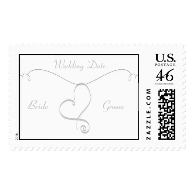 Heart Wedding Postage Stamp