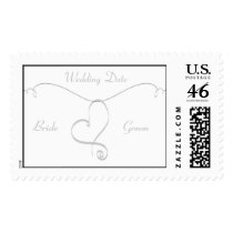 Heart Wedding Postage Stamp