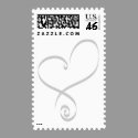 Heart Wedding Postage Stamps