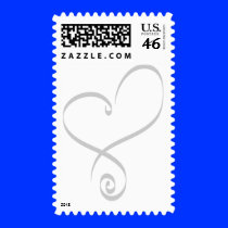 Heart Wedding Postage Stamps