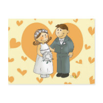 Heart wedding postcard by jsoh Heart wedding postcard