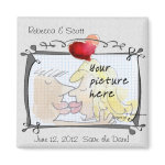 Heart Wedding Save the Date Photo Magnets magnet