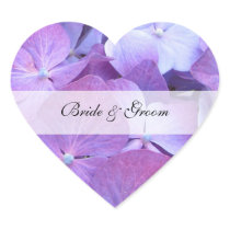 Heart Wedding Sticker - Hydrangea