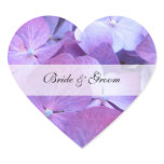 Heart Wedding Sticker - Hydrangea