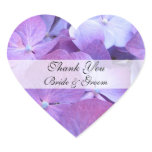 Heart Wedding Thank You Sticker - Hydrangea