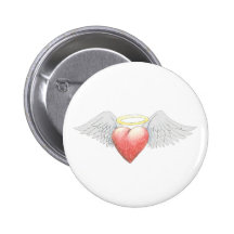 Heart Wing Halo Pins