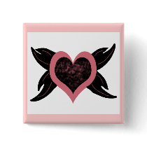 Heart wings button