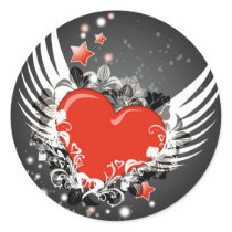 Heart & Wings Design stickers by OlgaGutzler Heart & Wings Design stickers