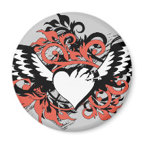 heart&wings magnets by VioDeSign heart&wings magnets
