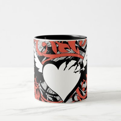 heart&amp;wings mug by VioDeSign