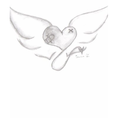 heart wings tee shirt by Gatorbabii