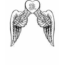 Heart with Angel Wings (Wolf Kanji) T-Shirt by PulseDragon Heart with Angel Wings (Wolf Kanji) T-Shirt
