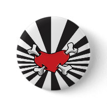 Heart with Bones buttons by ChristinasCanvas Heart with Bones buttons