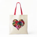 Heart with Christmas Tree Buttons bags