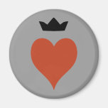 Heart with Crown Magnets
