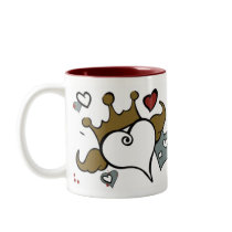 Heart with Crown Mug