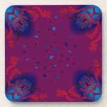 Heart with Flower and Butterfly cork coasters