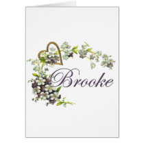 heart with flowers Brooke Greeting Cards