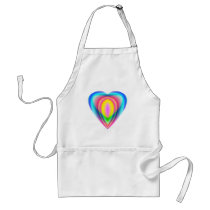 Heart with Inviting Colors aprons by mohsenart Heart with Inviting Colors aprons