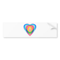 Heart with Inviting Colors bumper stickers by mohsenart Heart with Inviting Colors bumper stickers