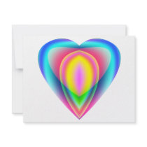 Heart with Inviting Colors invitations