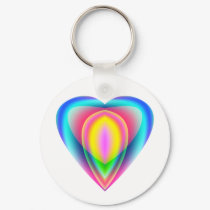 Heart with Inviting Colors keychains by mohsenart Heart with Inviting Colors keychains