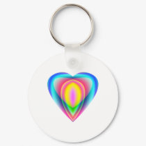 Heart with Inviting Colors keychains by mohsenart Heart with Inviting Colors keychains