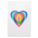 Heart with Inviting Colors Custom Stationery