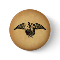 Heart with Locks and Wings buttons