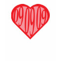 Heart with lucky numbers 09 09 09 t-shirts by Thorninger Heart with lucky numbers 09 09 09 t-shirts