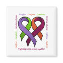 Heart with Names in a Square magnets by Bloodrelated Heart with Names in a Square magnets