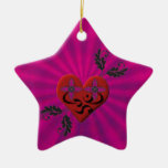 Heart with Om Symbol - Yoga Ornament