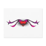 Heart with Ribbons Tattoo Design Post Card