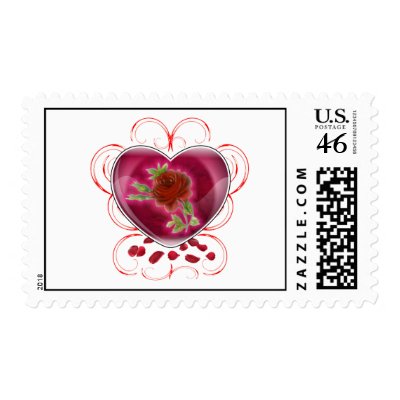 Heart with Roses Stamp by mosier3