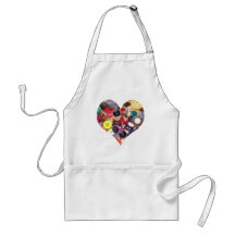 Heart with Scottie Dogs Aprons