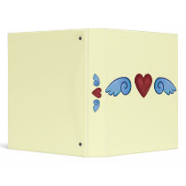 Heart with Wings binders by Figbeater Heart with Wings binders