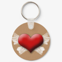 Heart with Wings keychains by Sara_Lynn_Roze Heart with Wings keychains