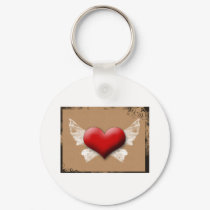 Heart with Wings keychains by Sara_Lynn_Roze Heart with Wings keychains