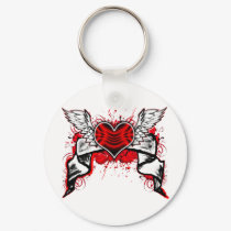 Heart with Wings keychains by digitalshirts Heart with Wings keychains