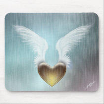 Heart With Wings Mousepad