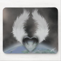 Heart With Wings Mousepad