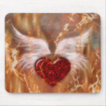 Heart With Wings Mousepad