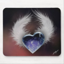 Heart With Wings Mousepad