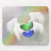 Heart With Wings Mousepad