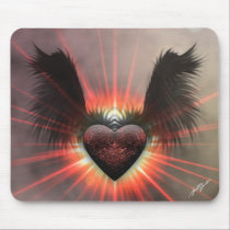 Heart With Wings Mousepad