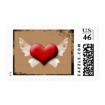 Heart with Wings Postage