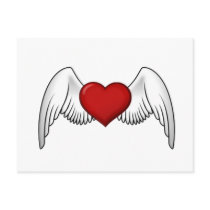 Heart with Wings postcards